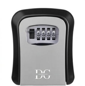 DG-WAVES Key Safe Grey – Outdoor Wall Mounted Lock Box with 4-Digit Combination