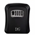 DG-WAVES Key Safe Black – Outdoor Wall Mounted Lock Box with 4-Digit Combination
