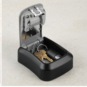 DG-WAVES Key Safe Grey – Outdoor Wall Mounted Lock Box with 4-Digit Combination