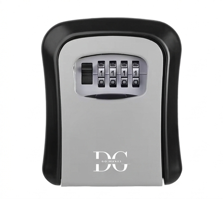 DG-WAVES Key Safe Grey – Outdoor Wall Mounted Lock Box with 4-Digit Combination