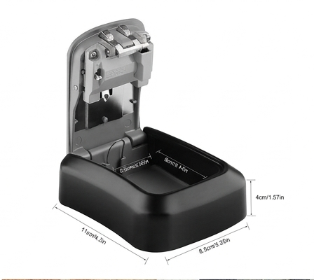 DG-WAVES Key Safe Grey – Outdoor Wall Mounted Lock Box with 4-Digit Combination
